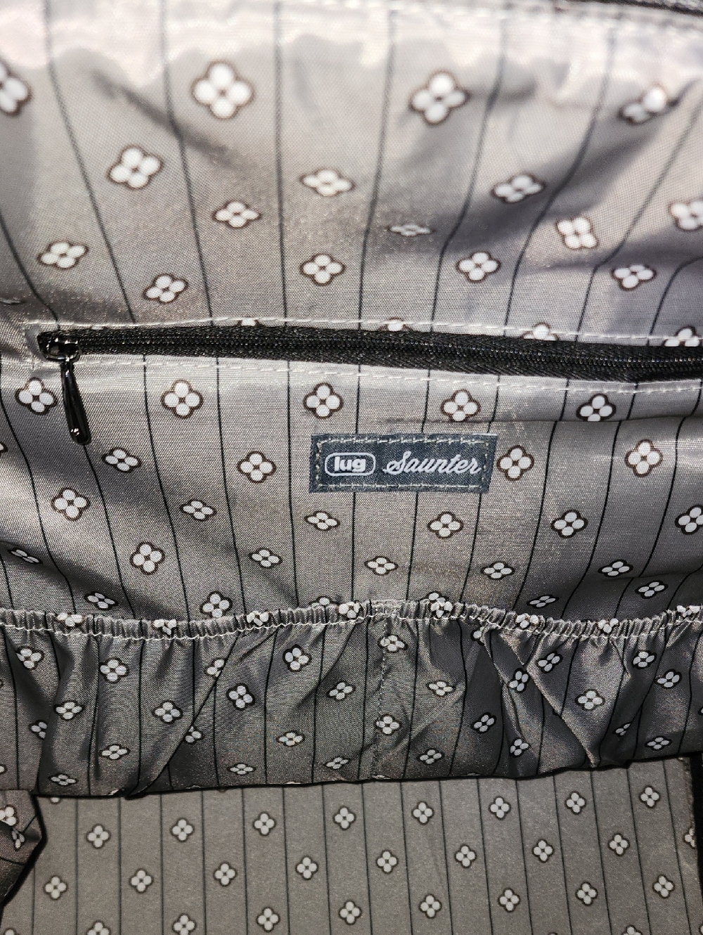 Lug Women's Gray Quilted Saunter Tote & Sway Wristlet Preowned - Picture 7 of 13